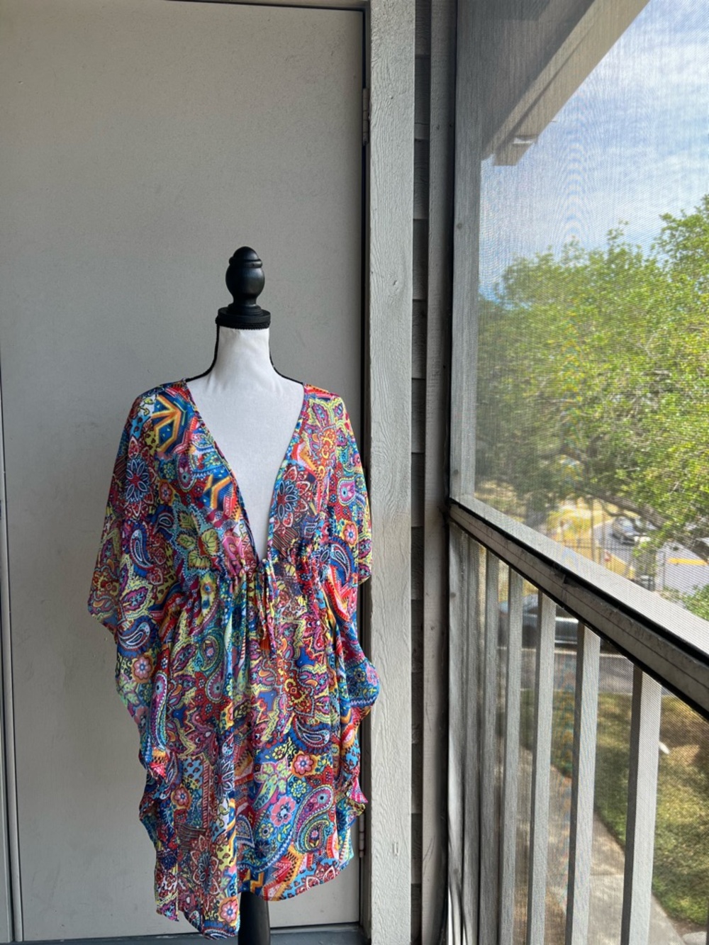 Bleu Rod Beattie Multicolor Paisley Swim Coverup - Picture 2 of 12